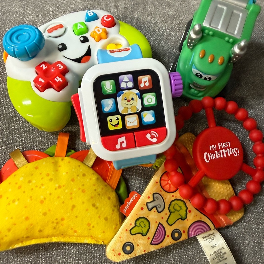 Fisher-Price Bright Learning Toy Collection and extras. 6 pcs, great condition.
